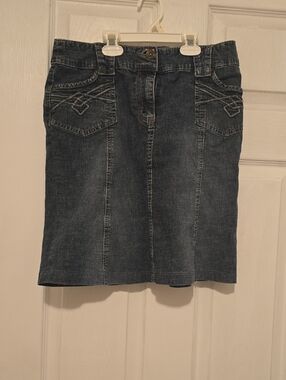 Dark Wash Denim Pencil Skirt